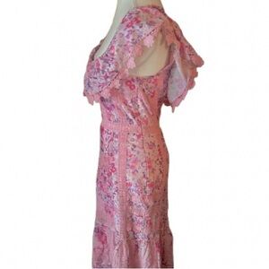 RARE LoveShackFancy Faustine Extra small Embroidered Floral Dress Boho Designer